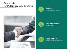 Public speaker proposal powerpoint presentation slides