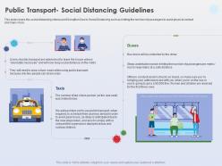 Public transport social distancing guidelines public transport ppt powerpoint visuals