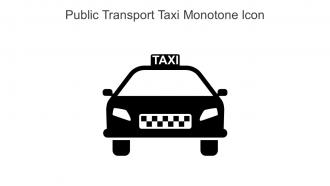 Public Transport Taxi Monotone Icon In Powerpoint Pptx Png And Editable Eps Format