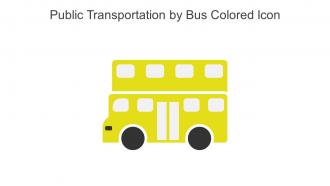 Public Transportation By Bus Colored Icon In Powerpoint Pptx Png And Editable Eps Format