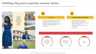 Publishing Blog Posts To Generate Customer Building Comprehensive Apparel Business Strategy SS V