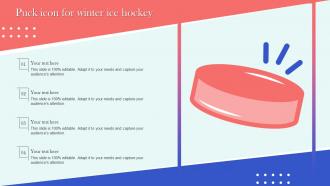 Puck Icon For Winter Ice Hockey
