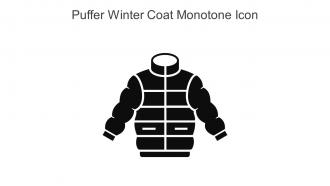 Puffer Winter Coat Monotone Icon In Powerpoint Pptx Png And Editable Eps Format