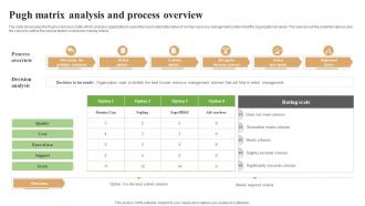 Pugh Matrix Analysis And Process Overview