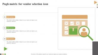 Pugh Matrix For Vendor Selection Icon