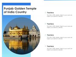 Punjab golden temple of india country