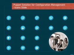 Puppet solution for configuration management icons slide ppt mockup