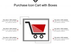 Purchase icon cart with boxes template 1