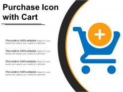 Purchase icon with cart