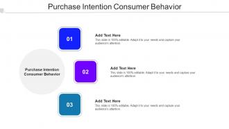 Purchase Intention Consumer Behavior Ppt Powerpoint Presentation Slides Deck Cpb