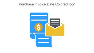 Purchase Invoice Date Colored Icon in powerpoint pptx png and editable eps format