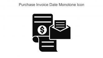 Purchase Invoice Date Monotone Icon in powerpoint pptx png and editable eps format