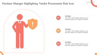 Purchase Manager Highlighting Vendor Procurement Risk Icon