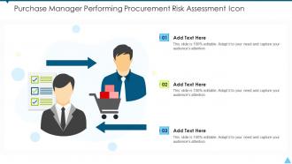 Purchase manager performing procurement risk assessment icon
