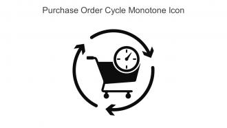Purchase Order Cycle Monotone Icon In Powerpoint Pptx Png And Editable Eps Format