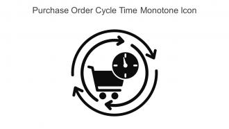 Purchase Order Cycle Time Monotone Icon In Powerpoint Pptx Png And Editable Eps Format