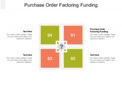 Purchase order factoring funding ppt powerpoint presentation infographics design inspiration cpb