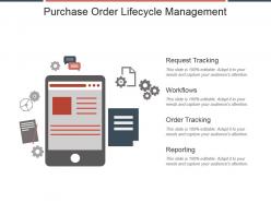 Purchase order lifecycle management ppt slide template