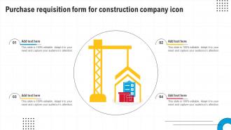 Purchase Requisition Form For Construction Company Icon