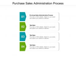 Purchase sales administration process ppt powerpoint presentation pictures templates cpb