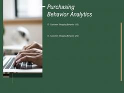 Purchasing behavior analytics how to drive revenue with customer journey analytics ppt slide