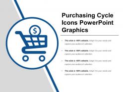 Purchasing cycle icons powerpoint graphics
