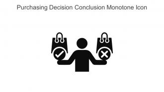 Purchasing Decision Conclusion Monotone Icon In Powerpoint Pptx Png And Editable Eps Format