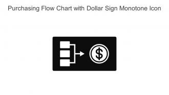 Purchasing Flow Chart With Dollar Sign Monotone Icon In Powerpoint Pptx Png And Editable Eps Format