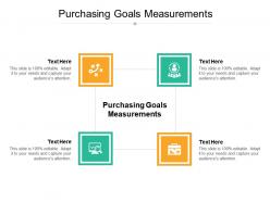 Purchasing goals measurements ppt powerpoint presentation diagram images cpb