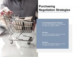 Purchasing negotiation strategies ppt powerpoint presentation portfolio format cpb