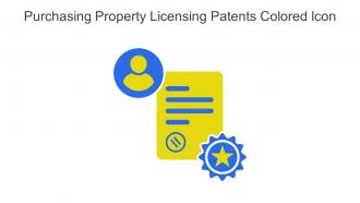 Purchasing Property Licensing Patents Colored Icon In Powerpoint Pptx Png And Editable Eps Format