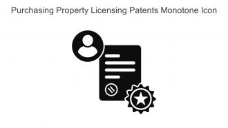 Purchasing Property Licensing Patents Monotone Icon In Powerpoint Pptx Png And Editable Eps Format