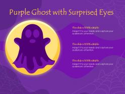 Purple ghost with surprised eyes