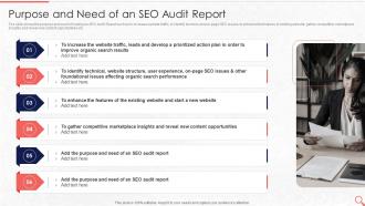 Purpose And Need Of An SEO Audit Evaluate The Current State Of Clients Website Traffic