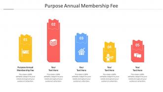 Purpose Annual Membership Fee Ppt Powerpoint Presentation File Backgrounds Cpb