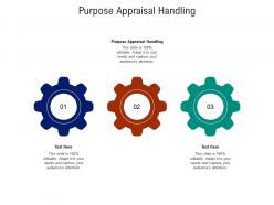 Purpose appraisal handling ppt powerpoint presentation layouts deck cpb