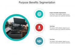 Purpose benefits segmentation ppt powerpoint presentation pictures gridlines cpb