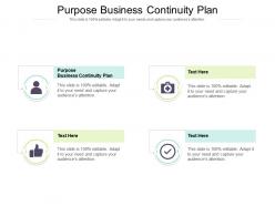 Purpose business continuity plan ppt powerpoint presentation styles template cpb