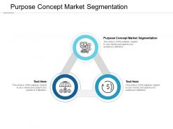 Purpose concept market segmentation ppt powerpoint presentation summary cpb