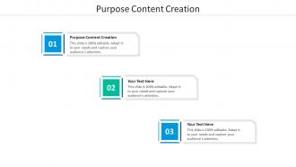 Purpose content creation ppt powerpoint presentation professional graphics design cpb
