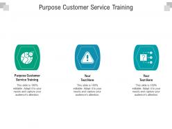 Purpose customer service training ppt powerpoint presentation layouts sample cpb