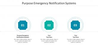 Purpose emergency notification systems ppt powerpoint presentation slides files cpb