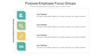 Purpose Employee Focus Groups Ppt Powerpoint Presentation Ideas Slide Portrait Cpb
