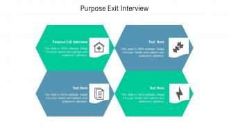 Purpose exit interview ppt powerpoint presentation gallery designs cpb