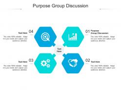 Purpose group discussion ppt powerpoint presentation slides icon cpb