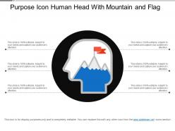 Purpose Icon Human Head With Mountain And Flag