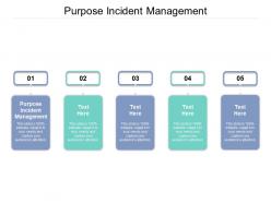 Purpose incident management ppt powerpoint presentation pictures brochure cpb