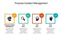 Purpose incident management ppt powerpoint presentation styles show cpb