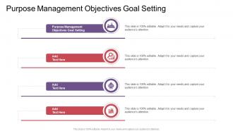 Purpose Management Objectives Goal Setting In Powerpoint And Google Slides Cpb