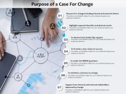 Purpose of a case for change